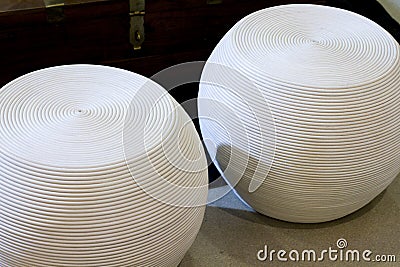 Retro white designers furniture pieces