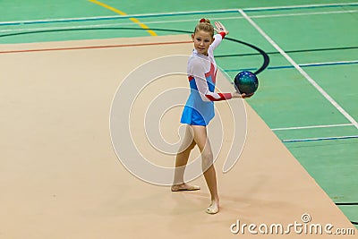 Rhythmic Gymnastics Girl Ball Grace Dance