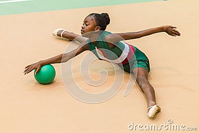 Rhythmic Gymnastics Girl Ball Style