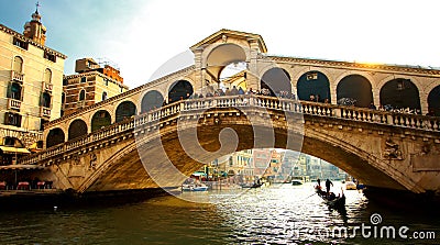 Rialto Bridge At Venice Royalty Free Stock Ph