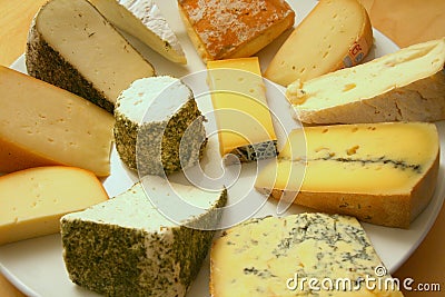 Rich cheese platter