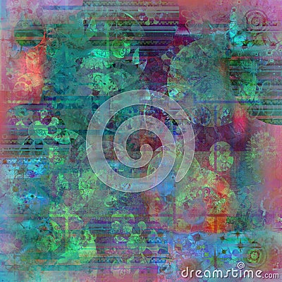 Rich color texture batik background