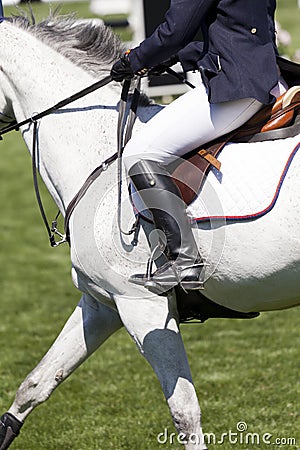 Rider on a high jump competition