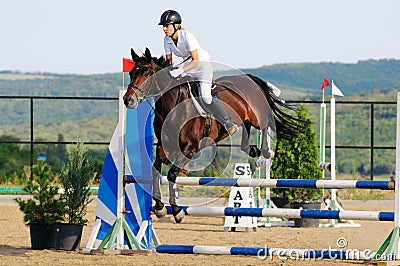 Rider in the jumping show