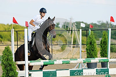 Rider in the jumping show