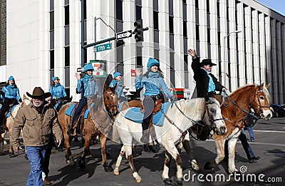 Riders of Equestrian Club at National Western Stock Show Parade