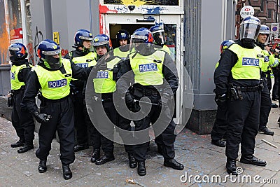 Riot Police at London Anti-Cuts Protest