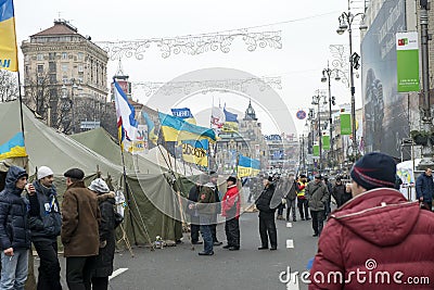 Riots in the Khreschatyk Street in Kiev