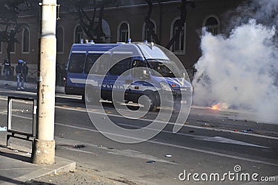 Riots in Rome - Italian Students Protest