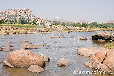 River full of big stones