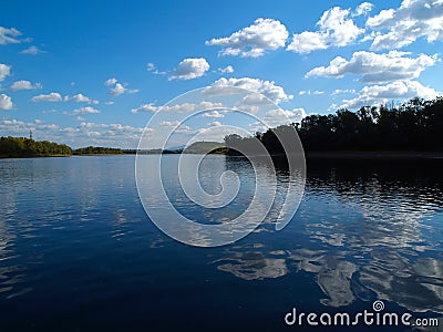 River landscape with reflect