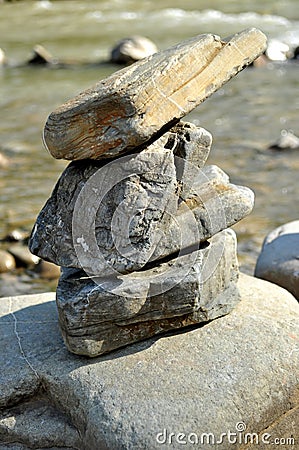 River stones background