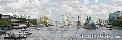 River Thames, Pool of London, towards Tower Bridge