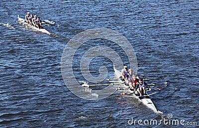 Riverside Boat Club R and Union Boat Club L race