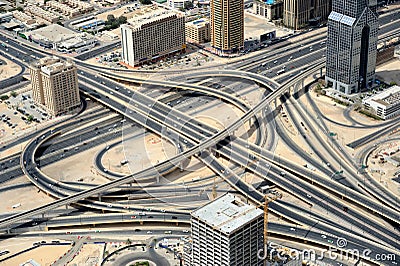 Road junction in Dubai