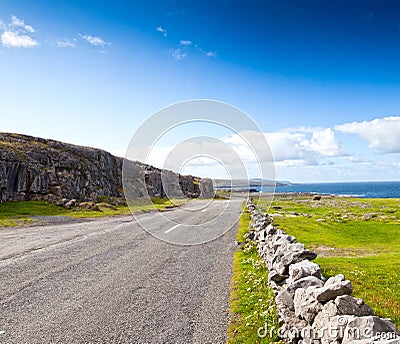 Road by the Ocean in Ireland