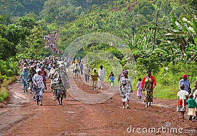 The road in People go to work on the road.