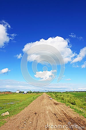 Road and the sky