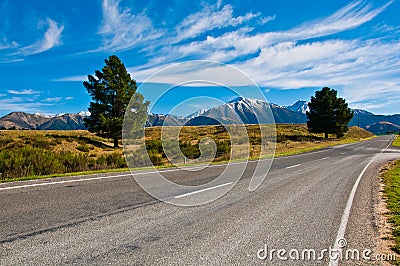 Road to mount Cook