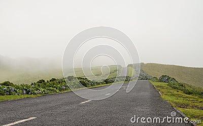 Road to nowhere in Azores