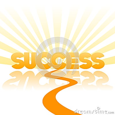 Road to success background