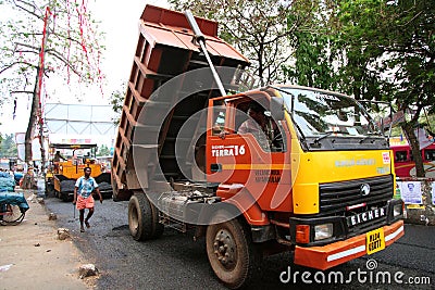 Road works, India