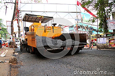 Road works, India