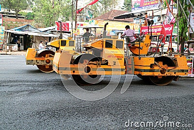 Road works, India