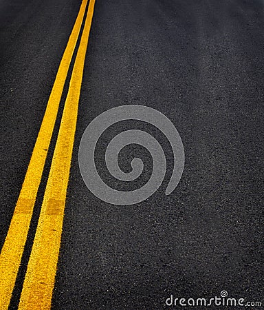 Road with Yellow Lines