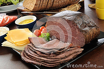 Roast beef sandwich buffet