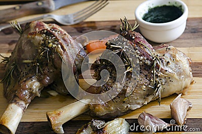 Roast leg of lamb