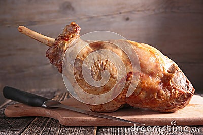 Roast leg of lamb