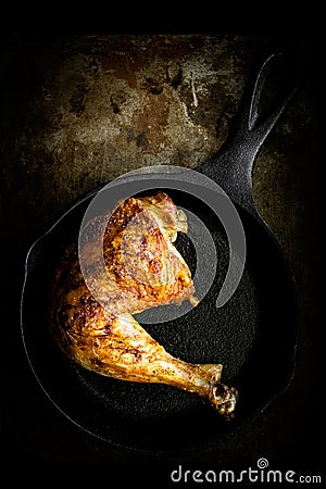 Roasted chicken leg