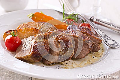 Roasted Duck Fillet with Apples