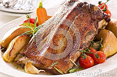 Roasted Duck with Potatoes