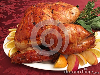 Roasted Holiday Turkey With Garnishes