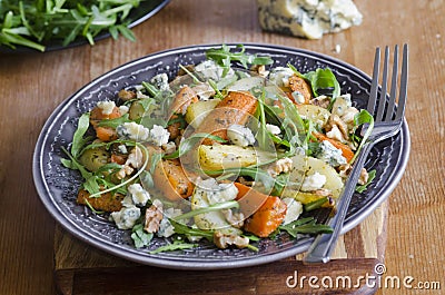 Roasted root and rocket salad