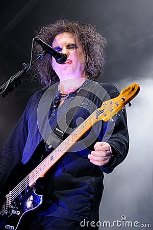 Robert Smith, singer and guitarist of the legendary rock band The Cure performs at San Miguel Primavera Sound Festival