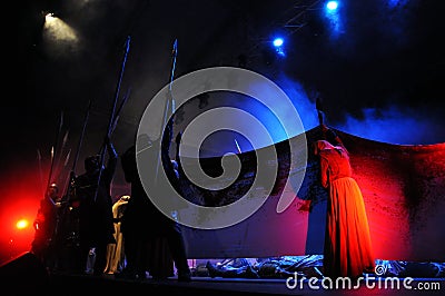 Rock opera, costume play live on the stage