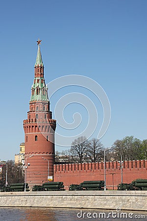 Rocket military special purpose near the Kremlin wall