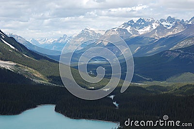 Rocky mountains and lake