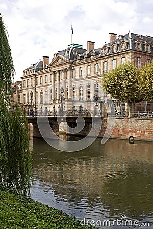 The Rohan Palace of the 18th century in Strasbourg, France