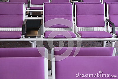 Roll of purple chair