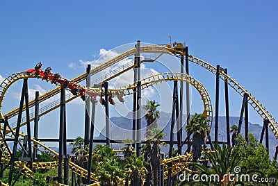 Roller-coaster in amusement park in south africa