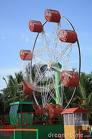Roller Giant Wheel at an Indian amusement park
