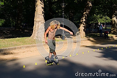 Roller on Hyde Park, London.