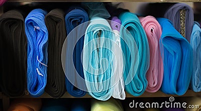 Rolls of fabric