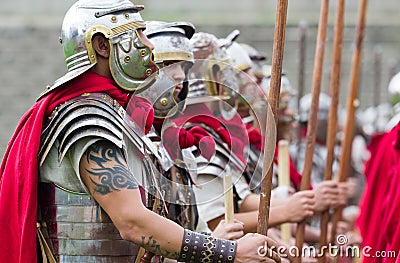 Roman soldiers in armor