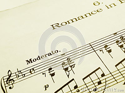 Romance music score