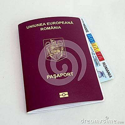 Romanian passport and ID card